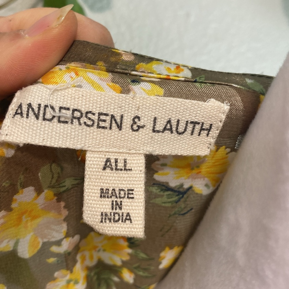 Anthropologie Isolde Floral Kimono with Yellow and Brown Pattern, One size - Picture 4 of 14